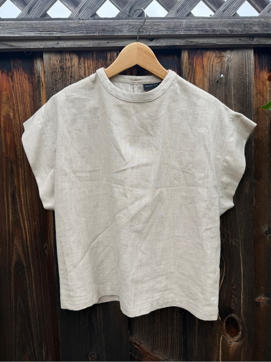 Francisco Cancino Tops - NWOT Francisco Cancino Linen Palenque Top neutral boxy size small